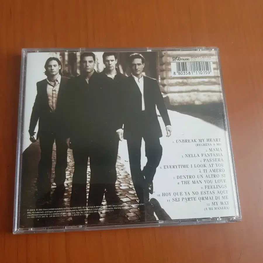 남성중창 보컬그룹 Il Divo 일디보 cd 프랭크 시나트라 My way