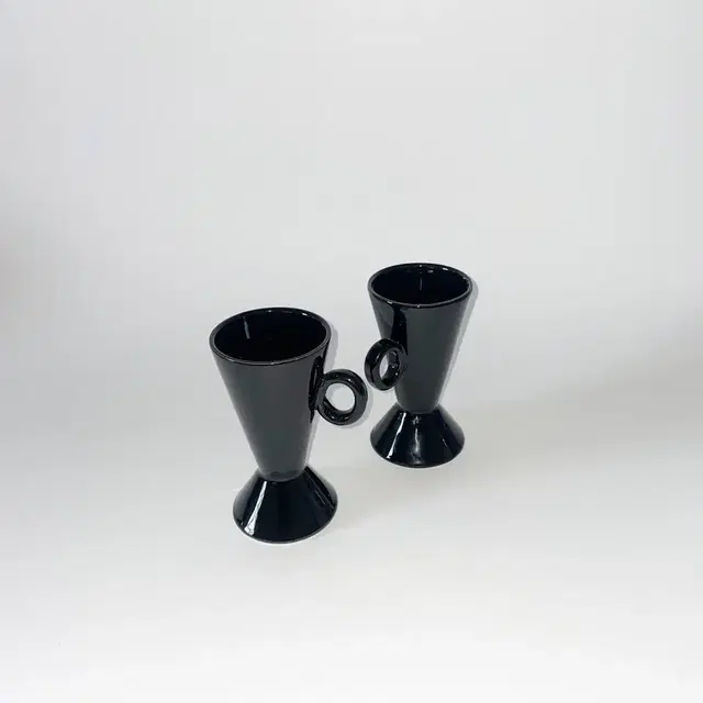 083 / Set of 2 Black Ceramic Mug 세라믹머그