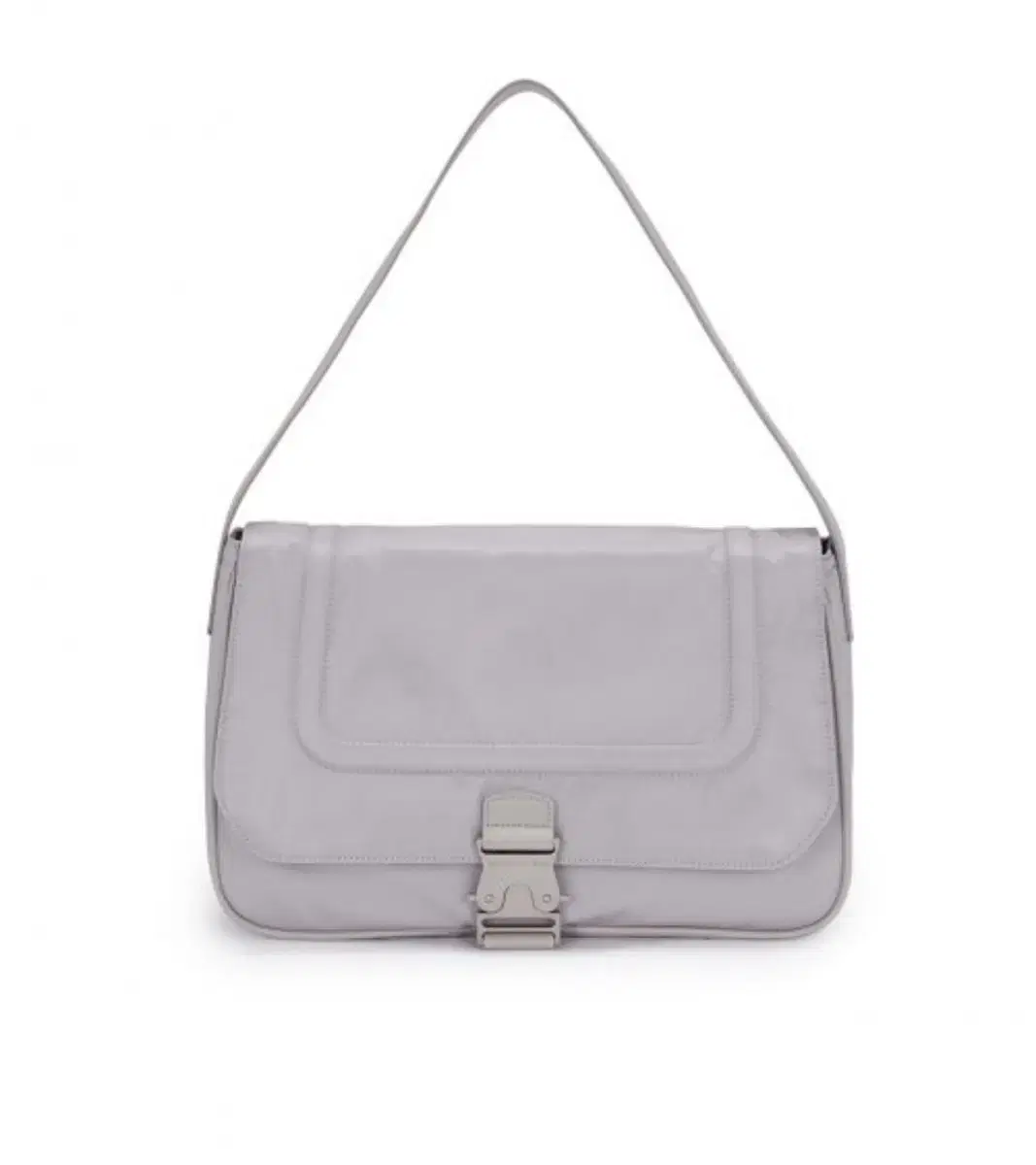 마뗑킴 BUCKLE BAG IN LIGHT GREY