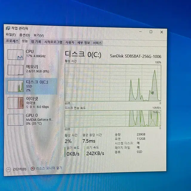 영상편집용 고성능 컴퓨터 프리미어 프로 어도비 다중작업 PC