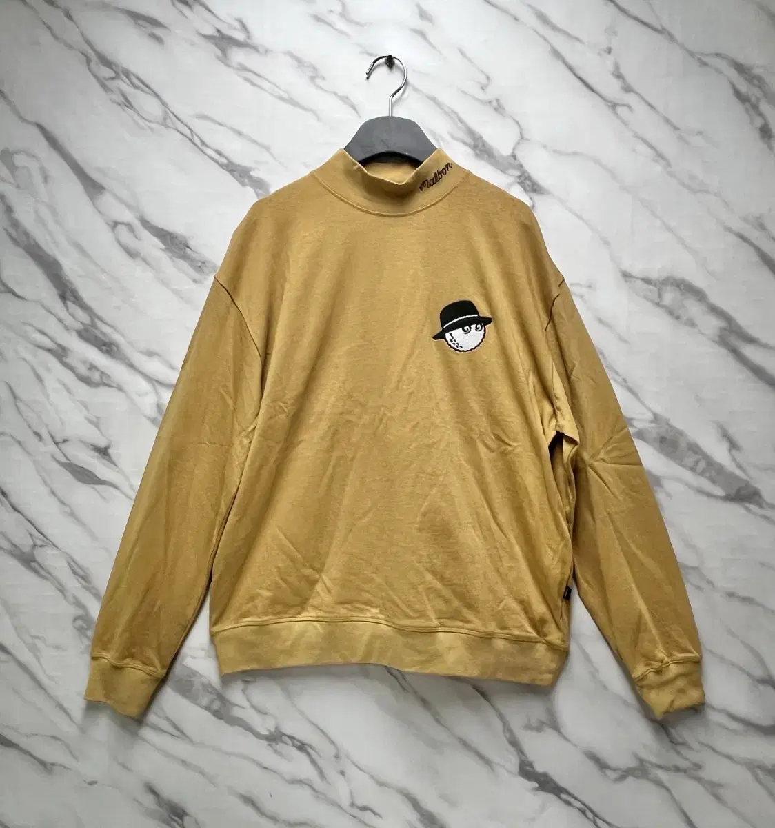 (Genuine/New) Malbon Mustard Character Mock Neck Long Sleeve