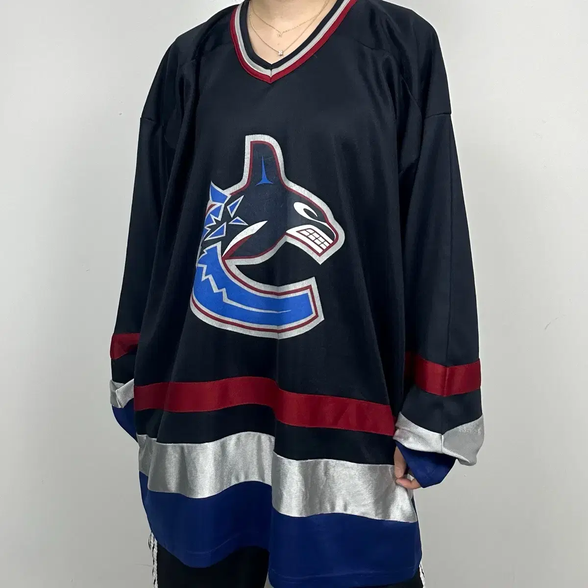 (무료배송) 00s CCM NHL Canucks 블록코어 하키져지