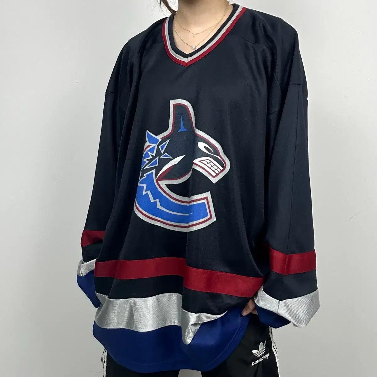 (무료배송) 00s CCM NHL Canucks 블록코어 하키져지