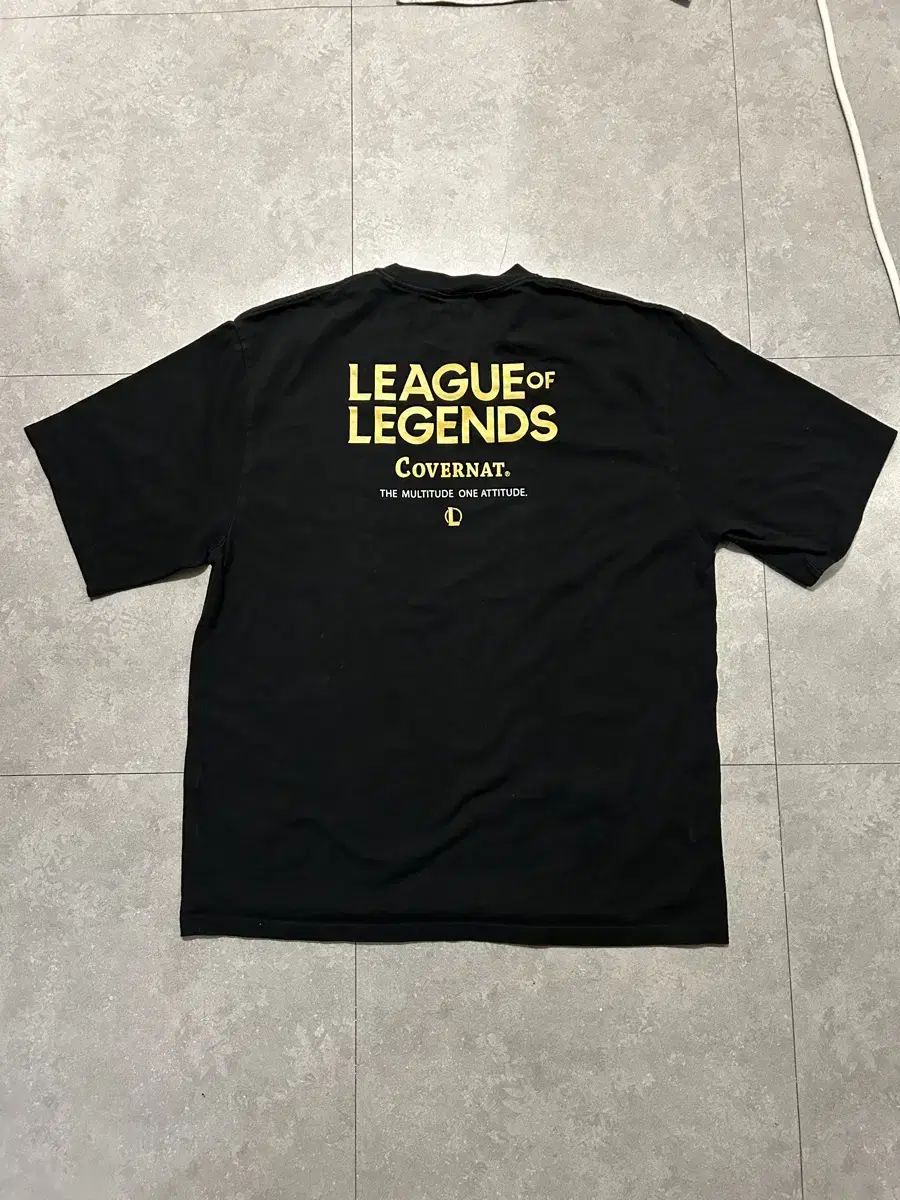 League of Legends x Covenant Black Color Cotton Vintage Short Sleeve