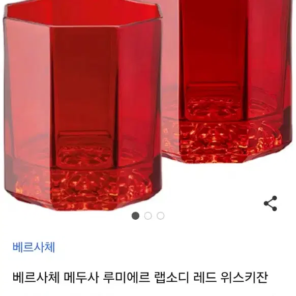 베르사체 명품 위스키잔 양주잔 메두사 루미에르 랩소디 레드 새상품