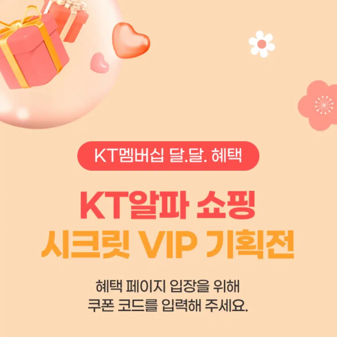 Kt 알파쇼핑 vip 기획전 입장권