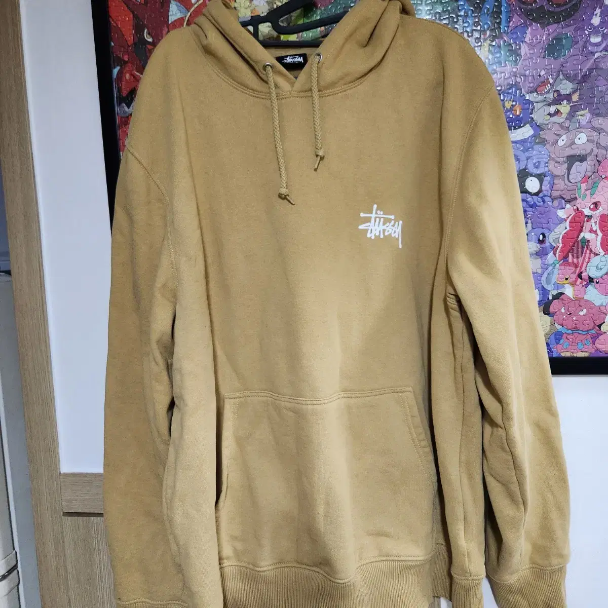 Stussy Basic Ash Heather Hoodie (Mustard) L