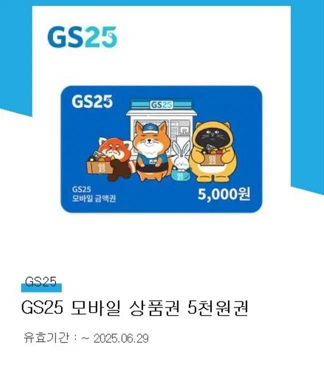 ! GS25 Gifticon 5,000 KRW Voucher, GS25 Voucher, Lightning fei, Lightning Points