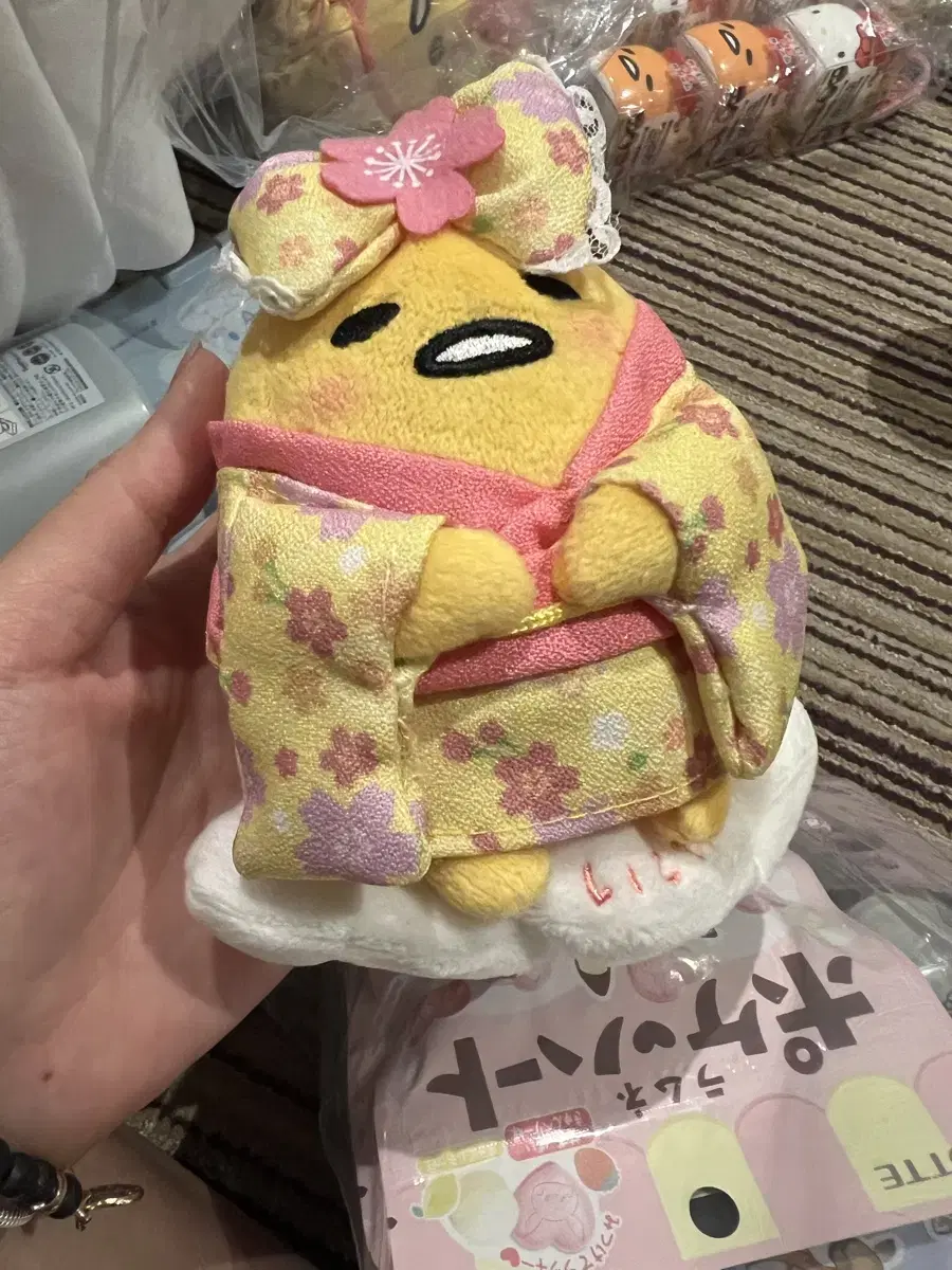 Sanrio Gudetama Kimono doll Keyring