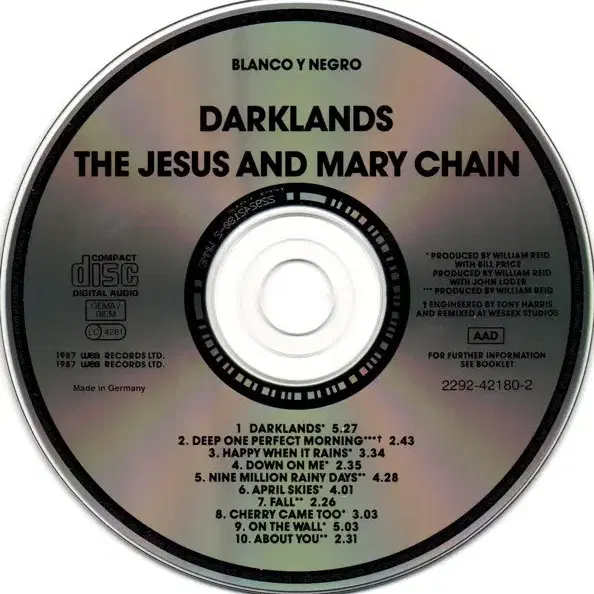 Jesus&Mary Chain - Darklands (CD) 유럽반NM-