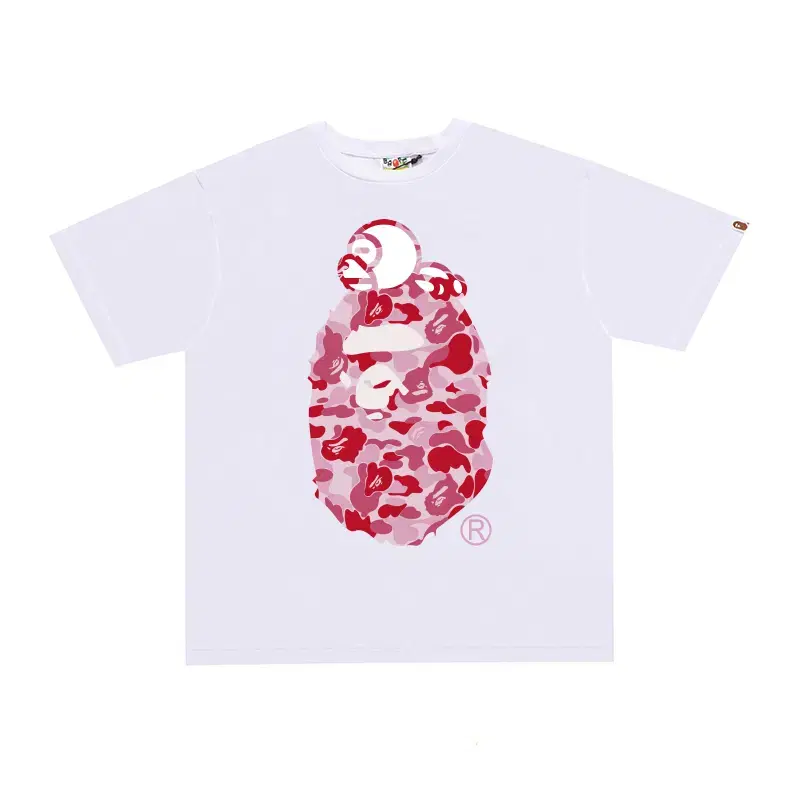 {New Product} Vap Camo Short-Sleeved T-Shirt Ape #D008 White Pink