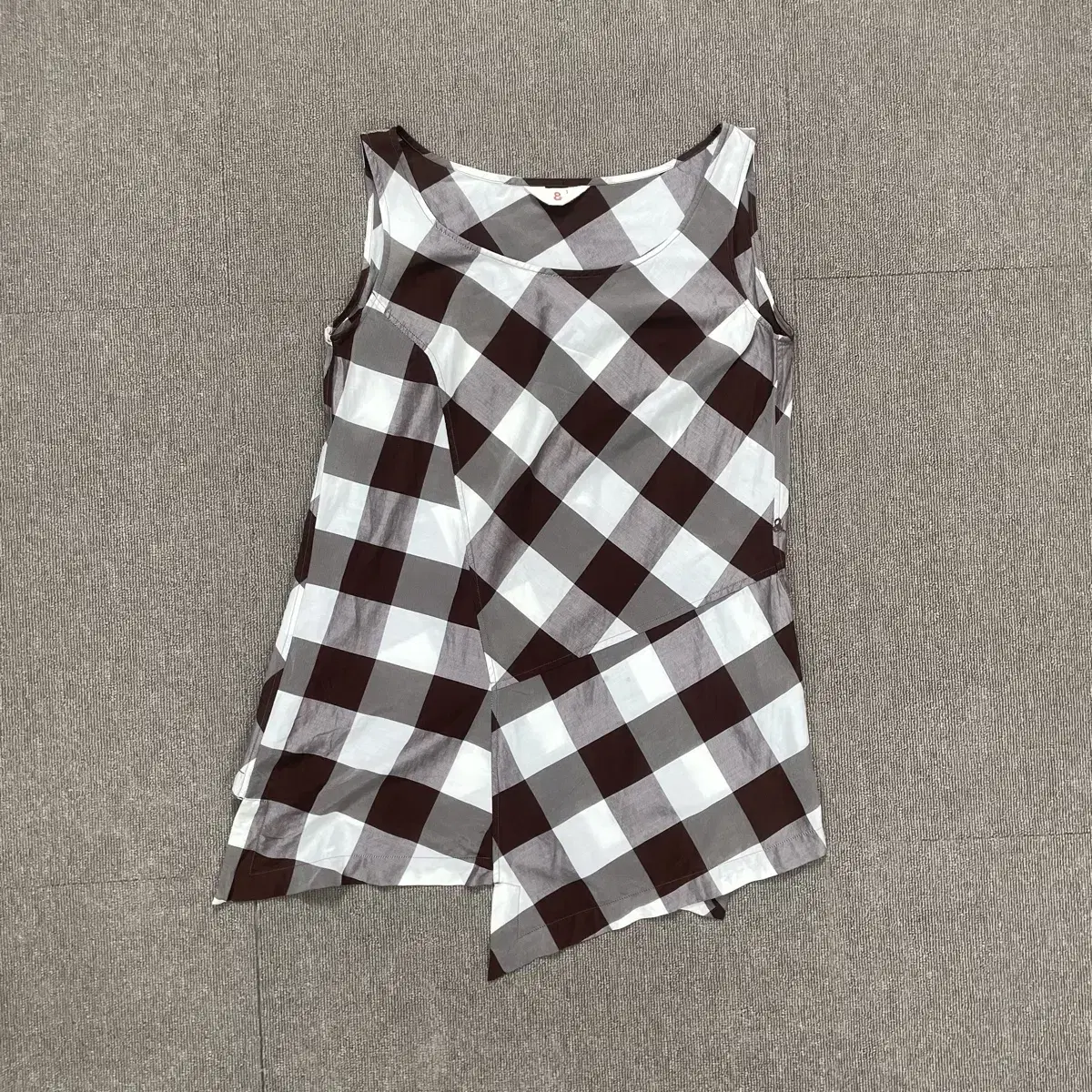 45RPM Asymmetrical Check Sleeveless 1