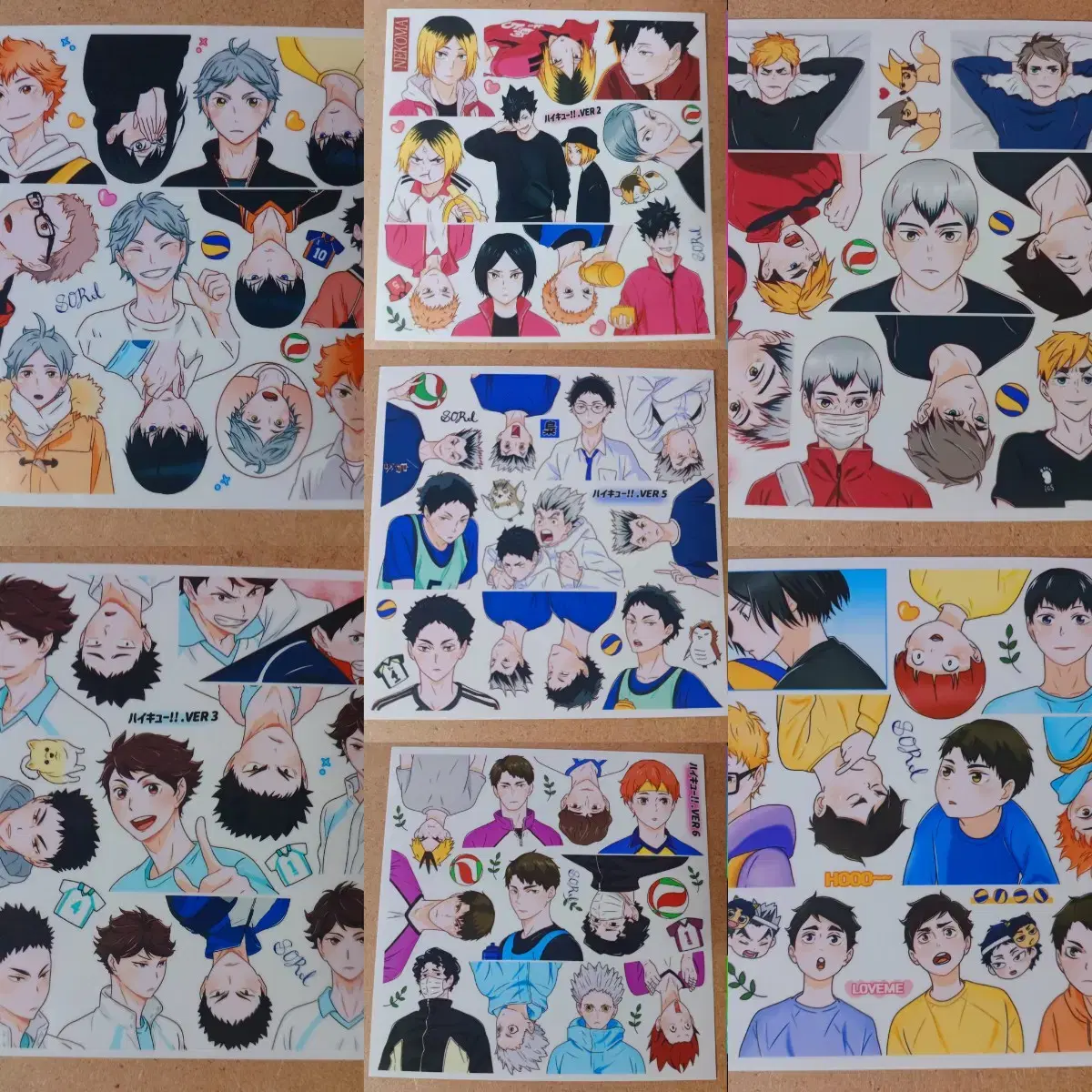 (Haikyuu_3) 7 Instagrams by school sticker Karasuno Seijo Nekoma Fukurodani