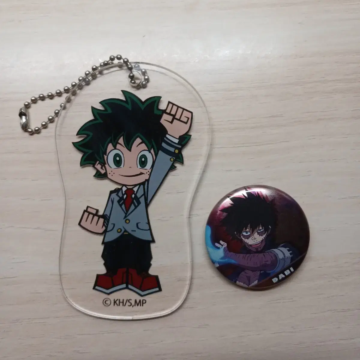 MyHeroAcademia Nahia Midoriya Izuku Dabi Beige acrylic keyring