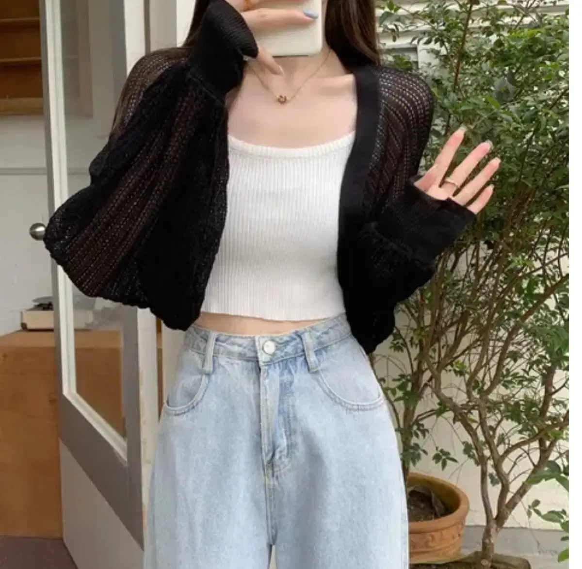 Black bolero cardigan