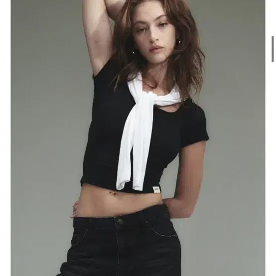 G CLASSIC RIB TEE (BLACK) 립 티