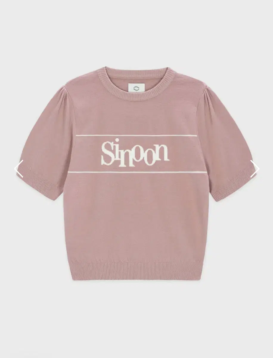 시눈 니트 반팔티 sinoon logo half knit (pink)