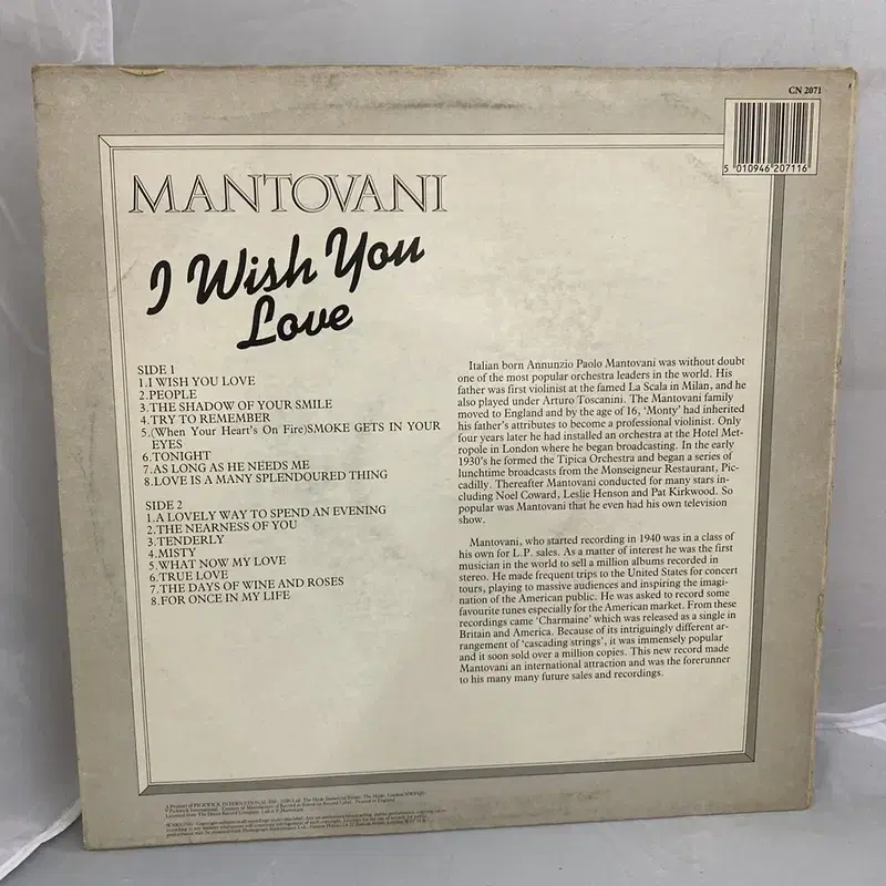 MANTOVANI LP / AA3322