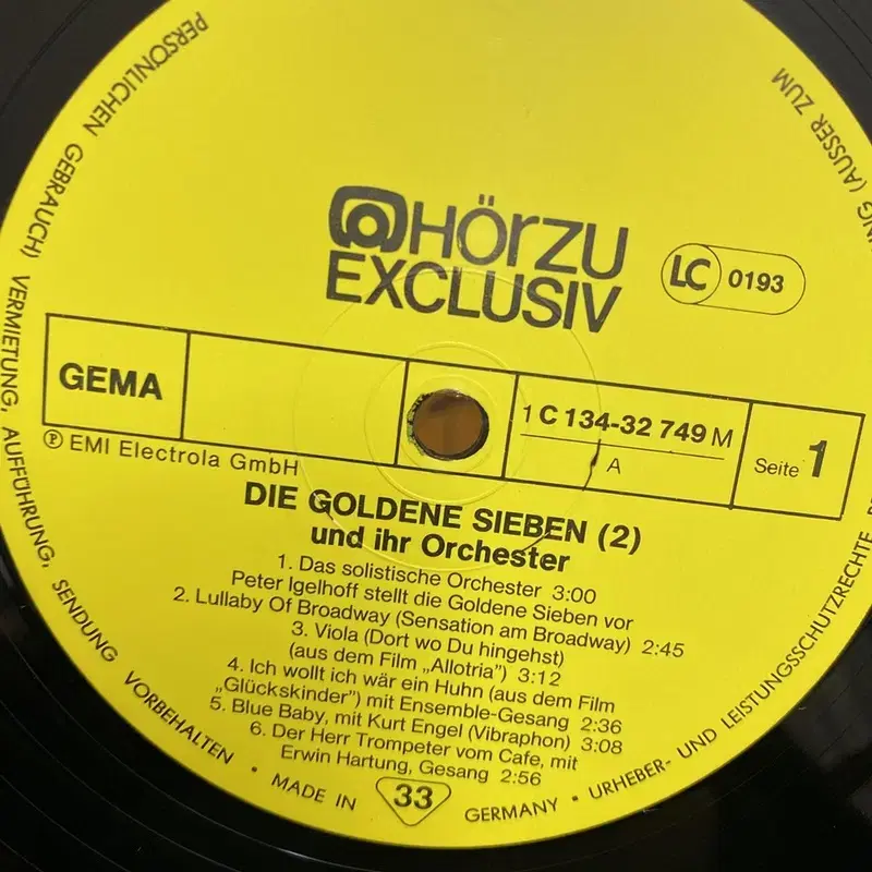 DIE GOLDENE SIEBEN  LP / AA3361