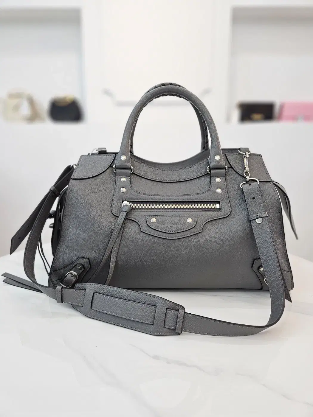 [Used] Balenciaga Neo Classic Gray Bag 638470 at Luxe All Ulsan