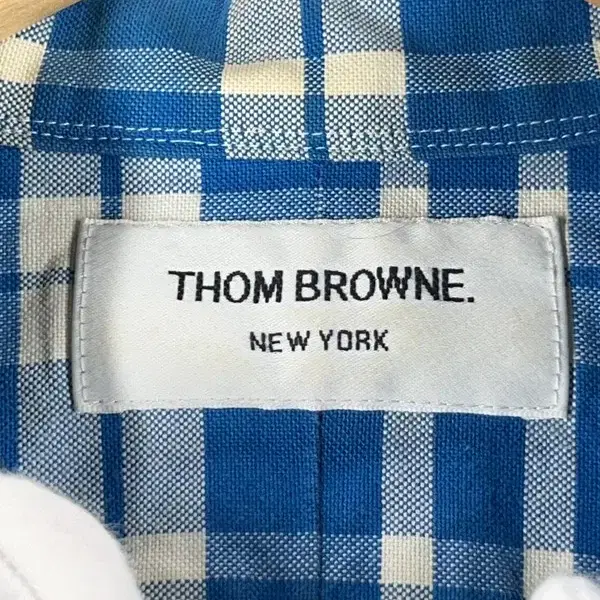 THOMBROWNE 톰브라운 삼선 히든 남성 체크 셔츠 1/빈티지홍