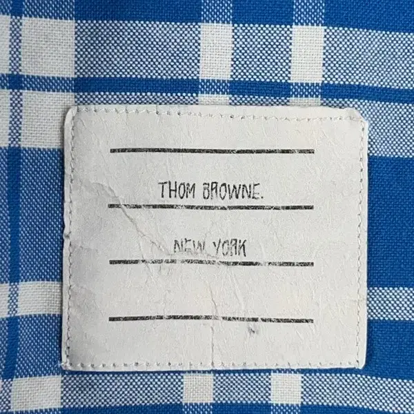 THOMBROWNE 톰브라운 삼선 히든 남성 체크 셔츠 1/빈티지홍