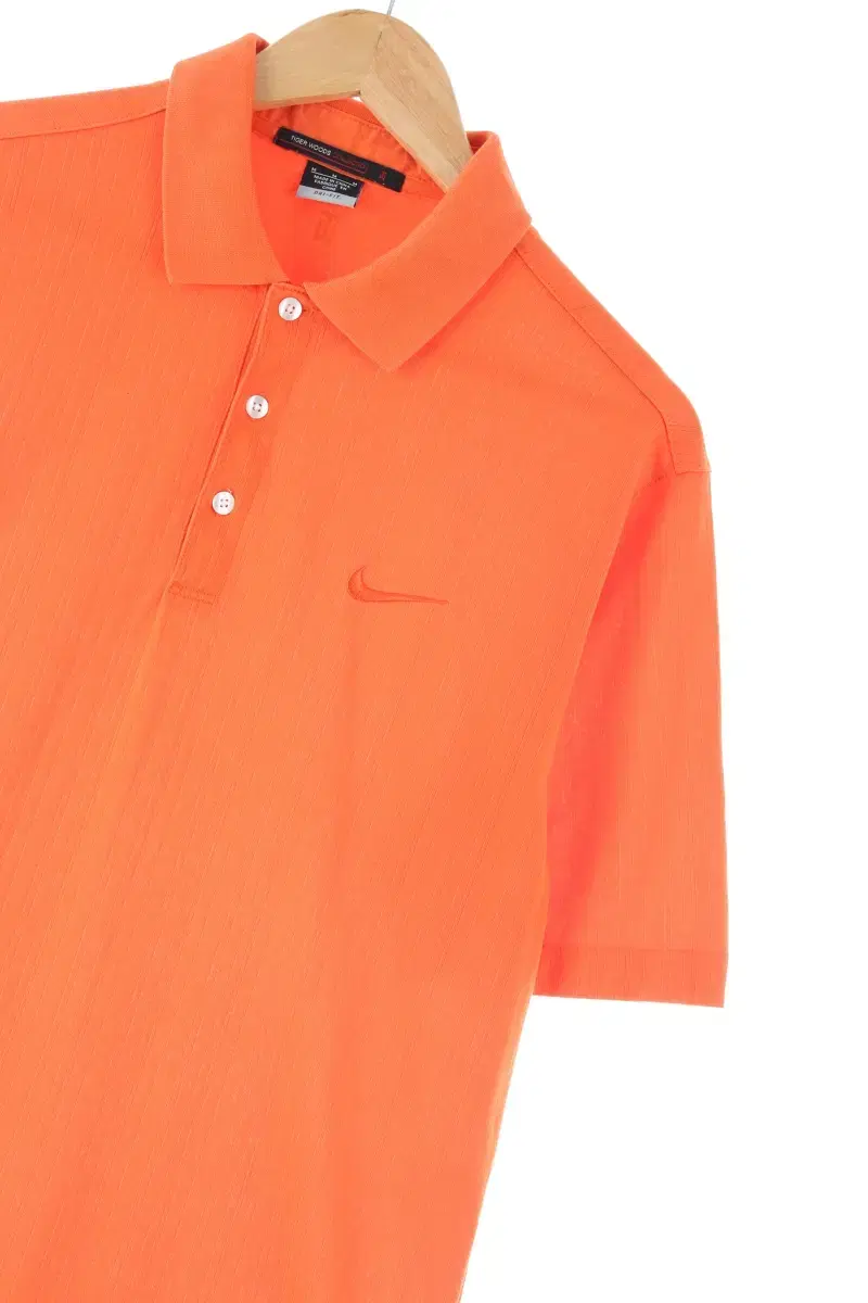 (M) Nike Short Sleeve kara T-Shirt Tiger Woods Orange Functional-E230