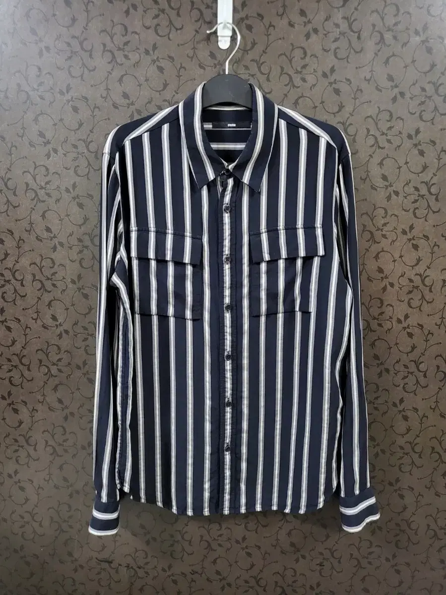 System Stripe Rayon Long Sleeve Southern Shirt 95 6300