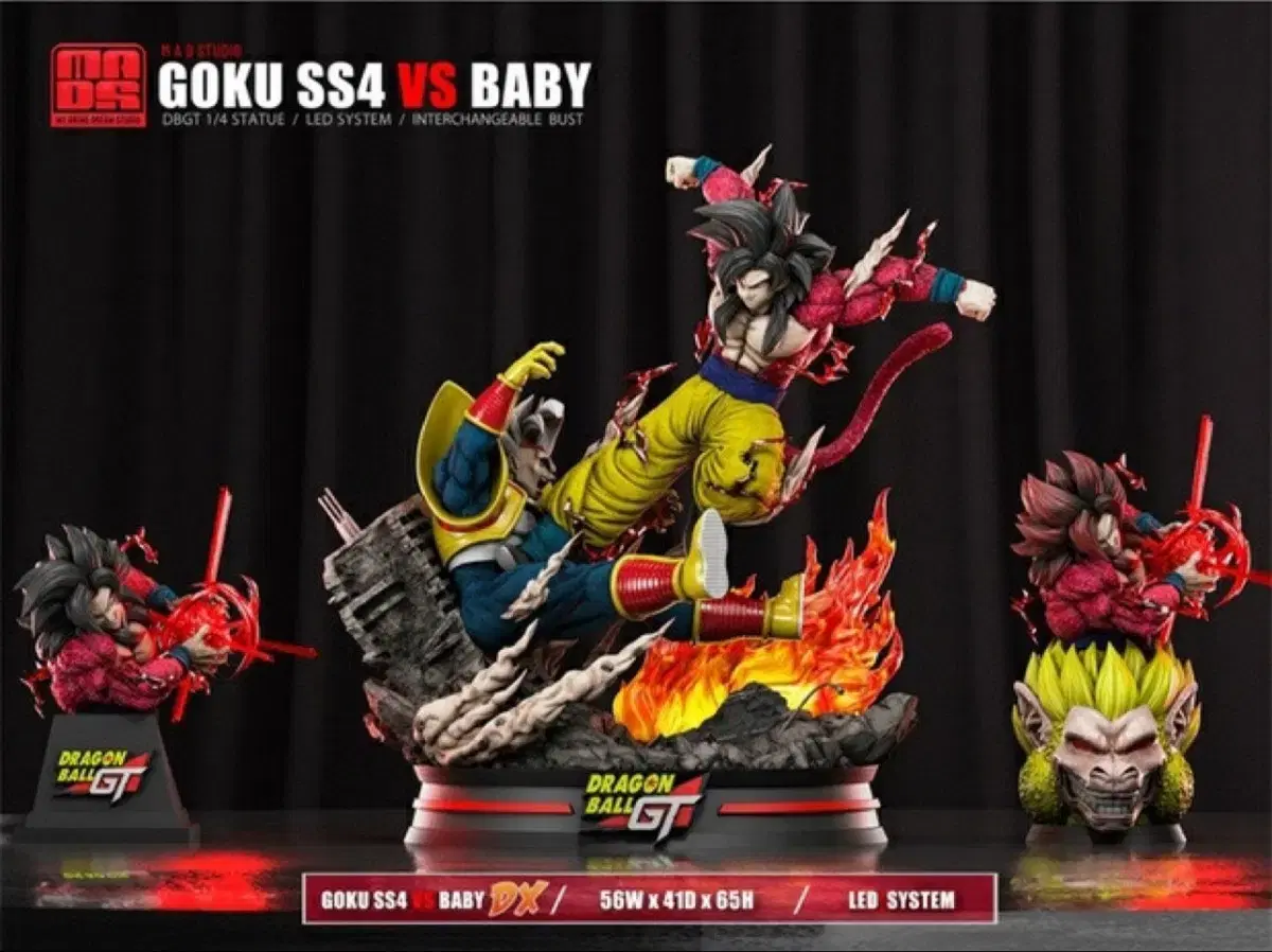 [New] MAD Dragon Ball Super Saiyan 4 Goku vs Baby Resin Statue [