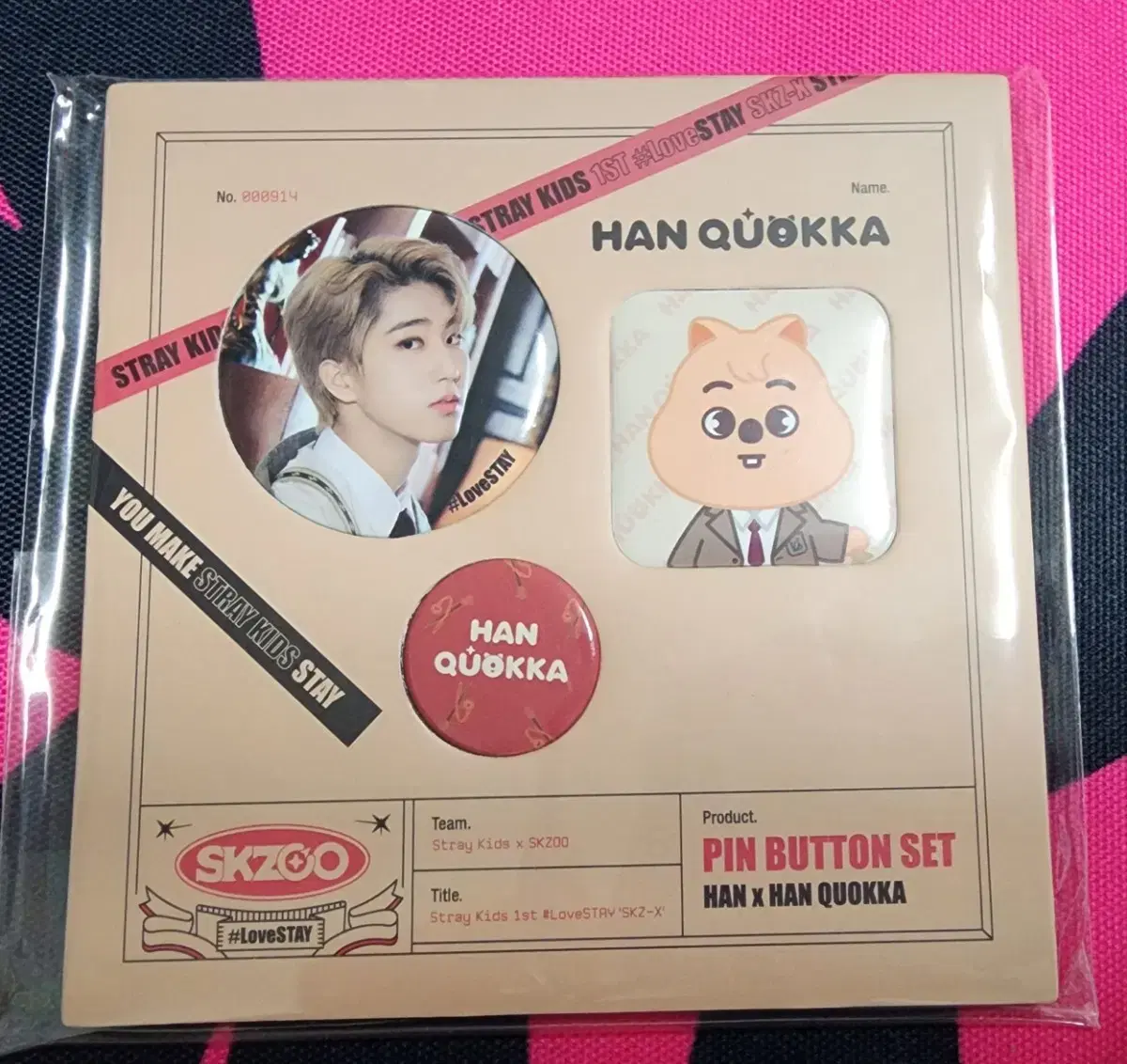 Straykids han Pin Badge Set