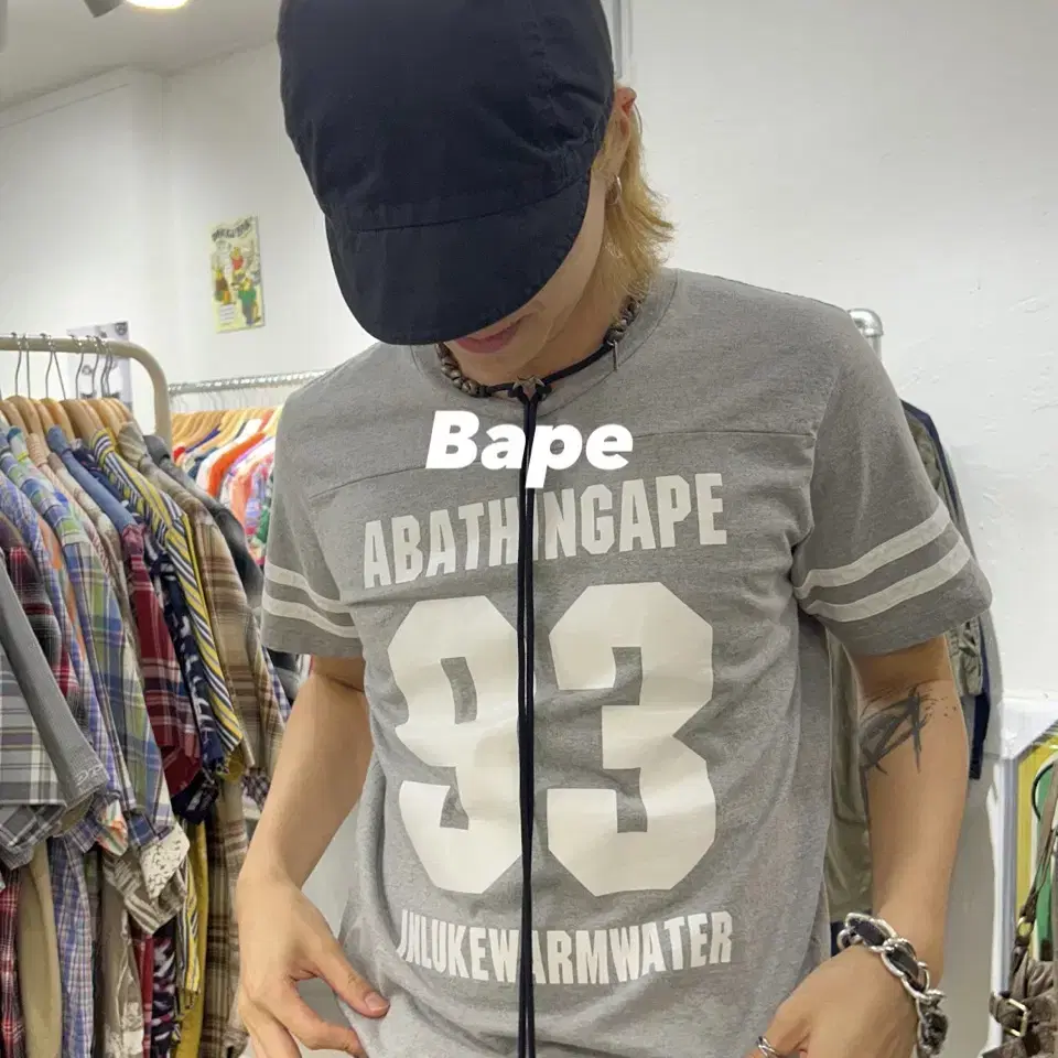 Bape 베이프 럭비 반팔 티셔츠