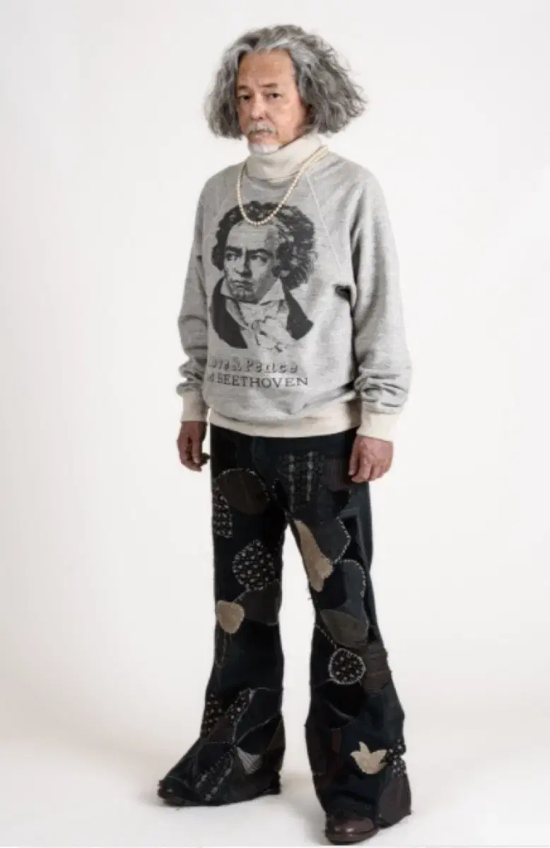 Kapital Kapital Beethoven High Neck Sweatshirt Size 3