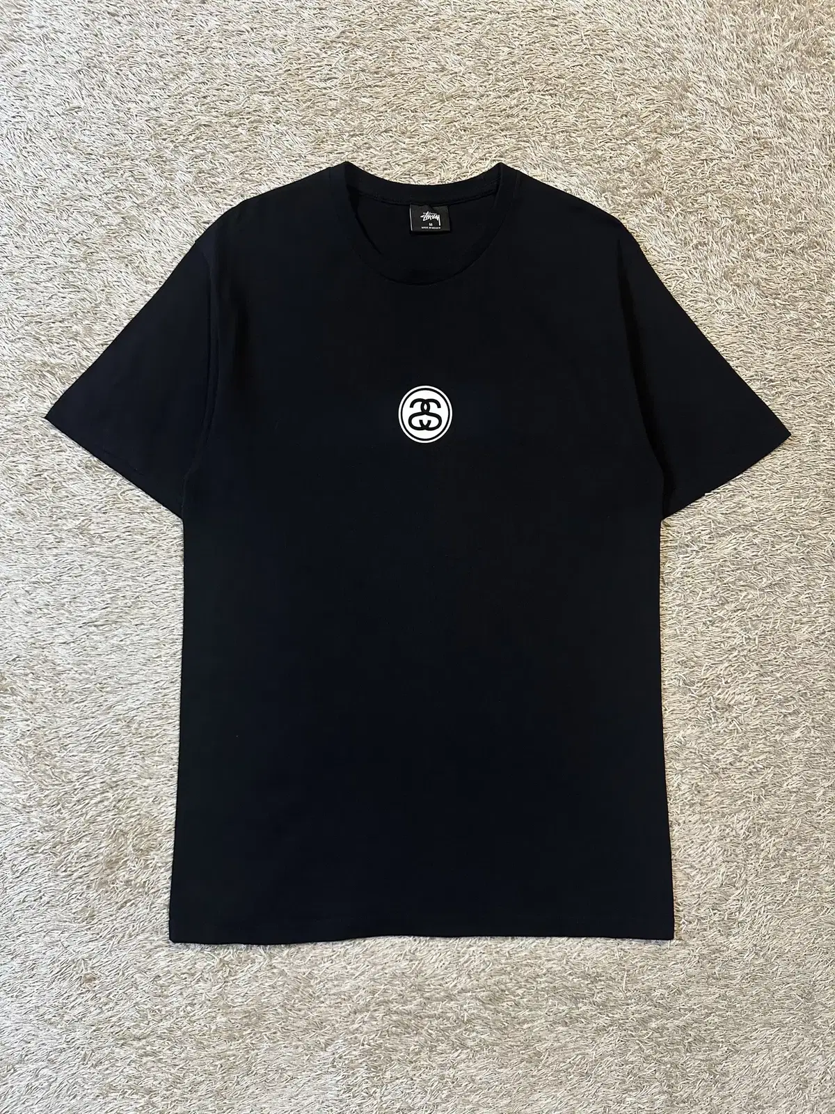 [M] Stussy STUSSY HD LINK Center Logo Short Sleeve T-Shirt Black