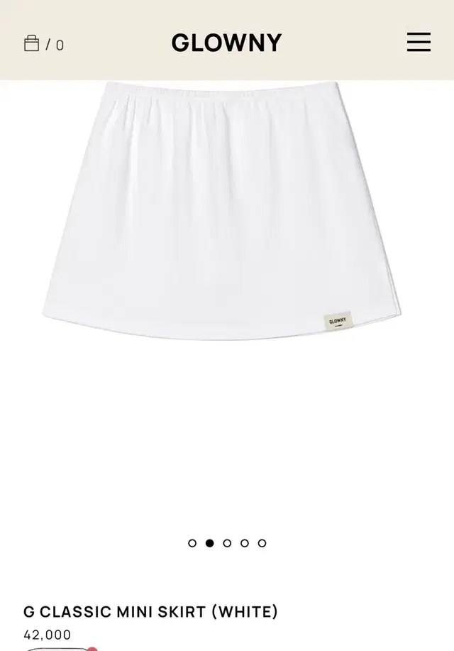 글로니 G CLASSIC MINI SKIRT (WHITE)