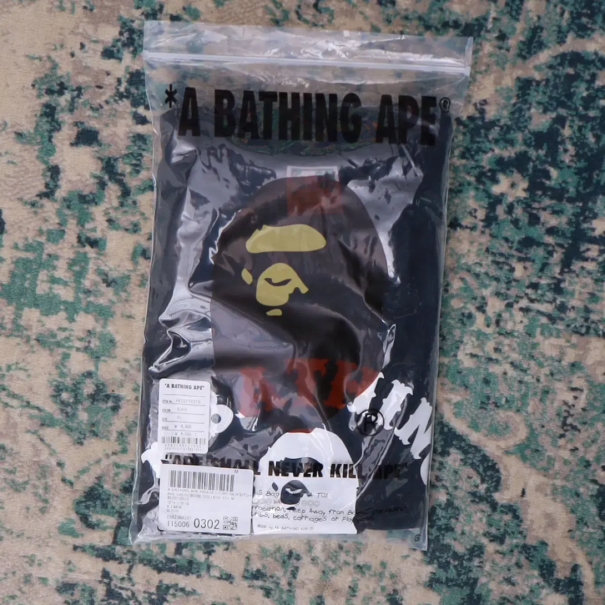 Bape 베이프 컬리지 크로스본 블랙 XL 새상품