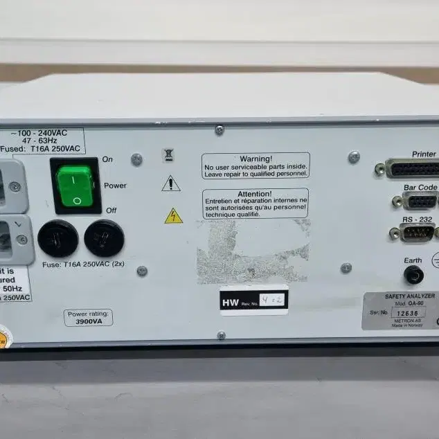 METRON QA-90 Mk II Safety Analyzer.