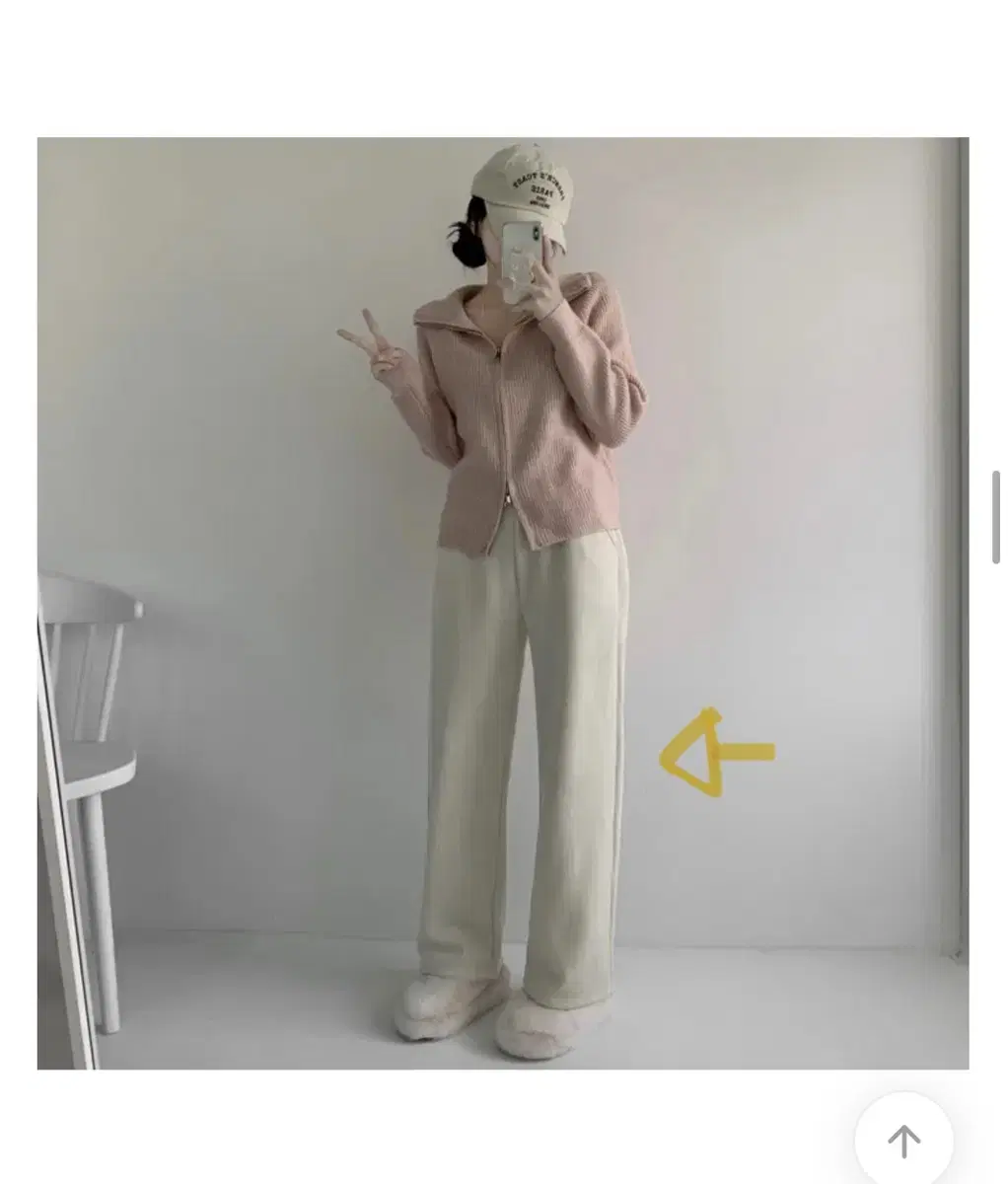 Wide-legged pants white color