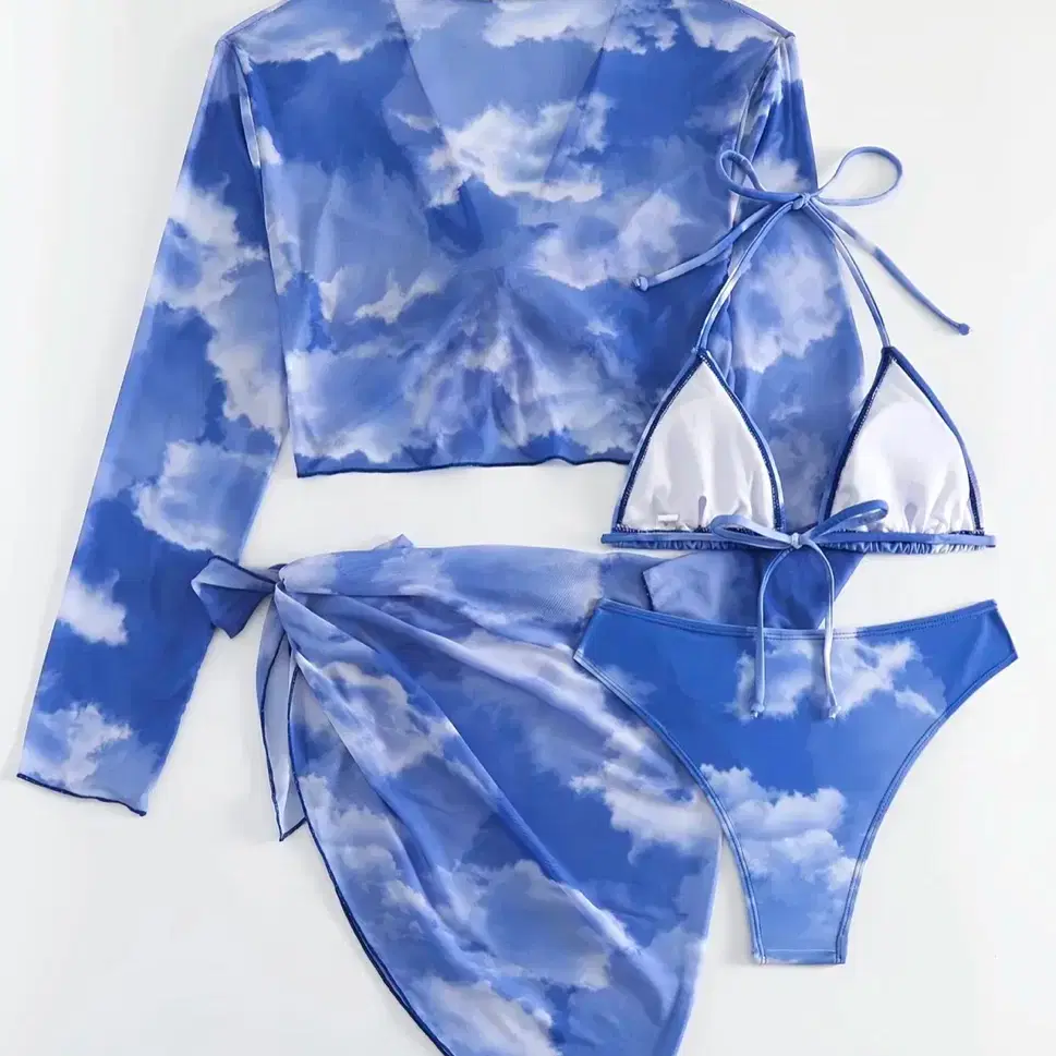 비키니 풀세트 하늘 블루 A컵 추천 비치웨어 수영복 모노키니