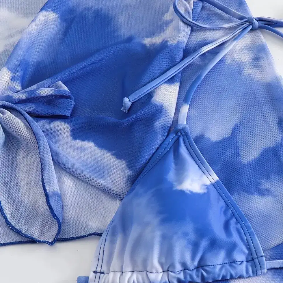 비키니 풀세트 하늘 블루 A컵 추천 비치웨어 수영복 모노키니