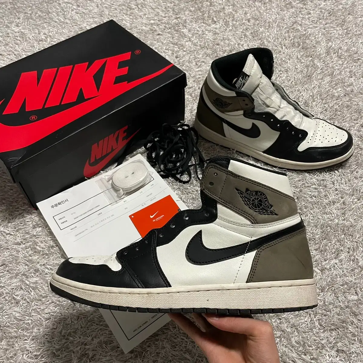 Nike Jordan 1 Retro OG Black Moca High Sneakers