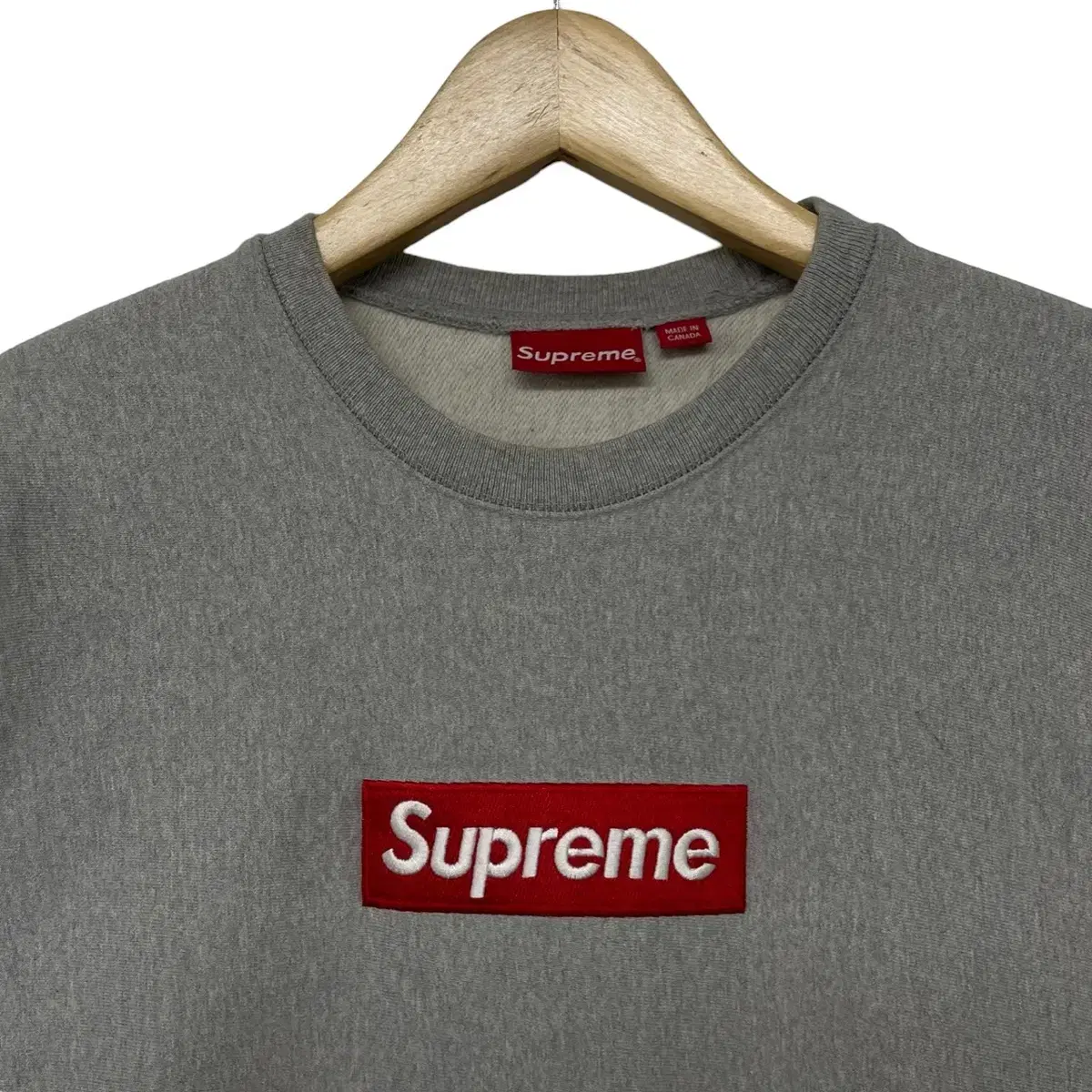 슈프림 Supreme 15aw 박스로고 맨투맨 그레이