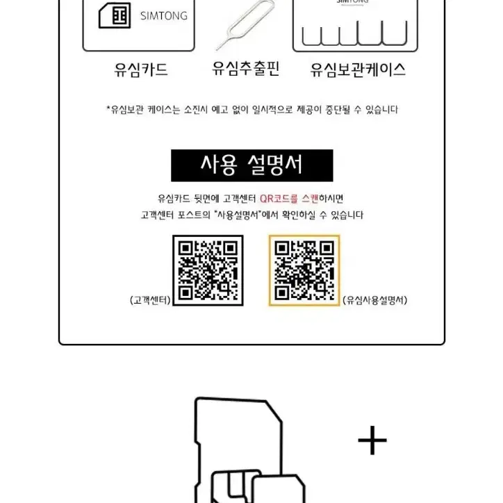 미사용 새제품대만유심 3일2GB