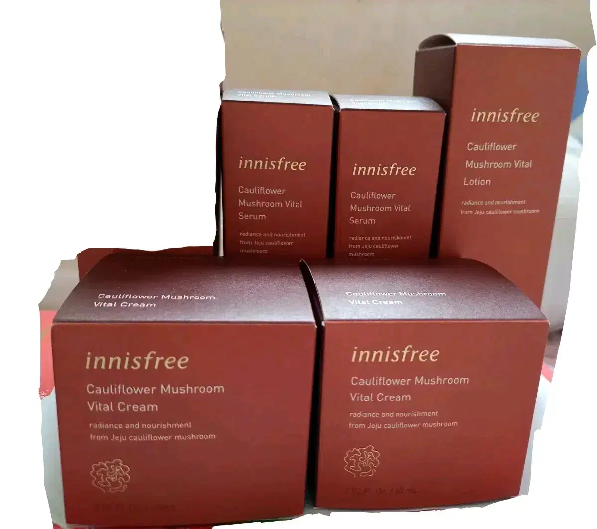 (New Products) 5 Innisfree Flowering Mushroom Vital Serum Lotion Cream