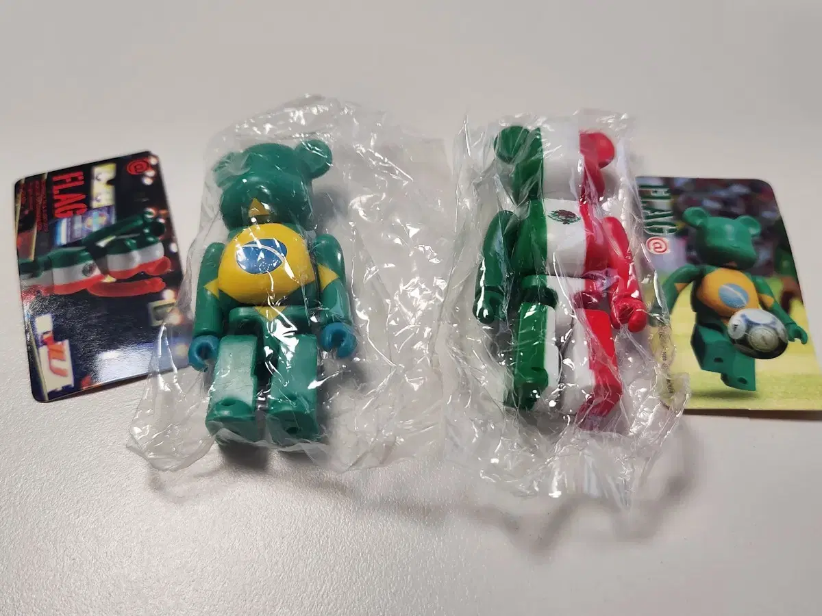 Bearbrick Regular Flags Brazil + Mexico Set Unsealed