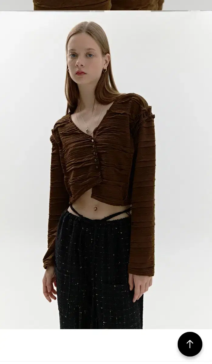 소프트서울 PASTRY CROP CARDIGAN [BROWN]