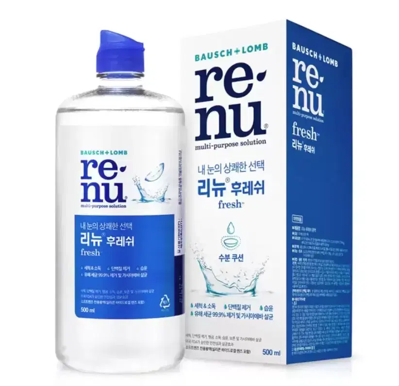 바슈롬 리뉴 후레쉬용액 500ml x 4