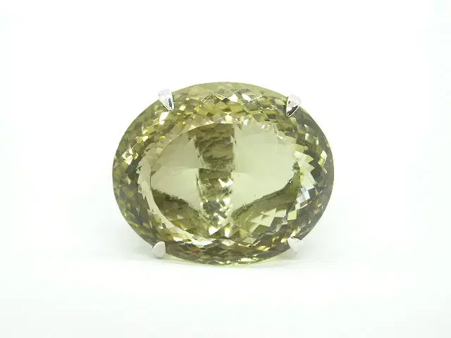 초대형 925 Prasiolite 천연 그린쿼츠 211ct 반지