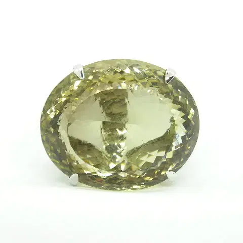 초대형 925 Prasiolite 천연 그린쿼츠 211ct 반지