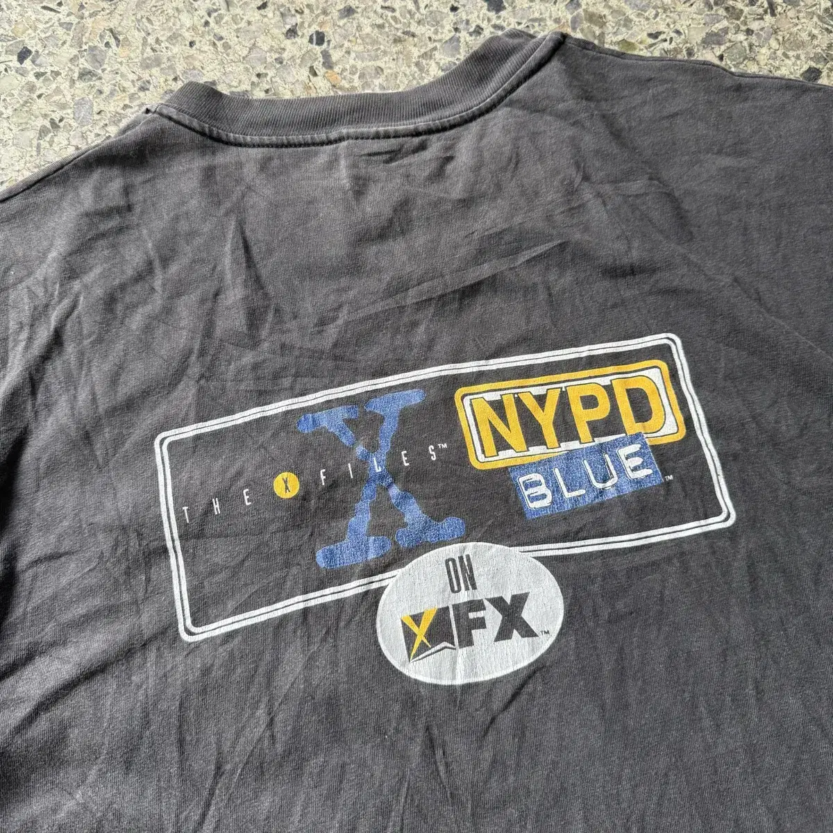 [XL] 90s X Files 엑스파일 NYPD 프린팅 반팔티