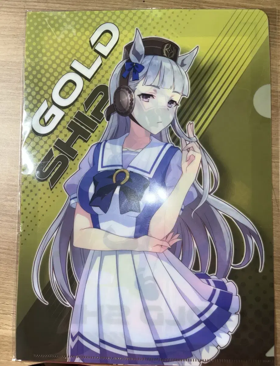 Umamusume Collaboration Cafe pre-order benefit Clearfile Goldship